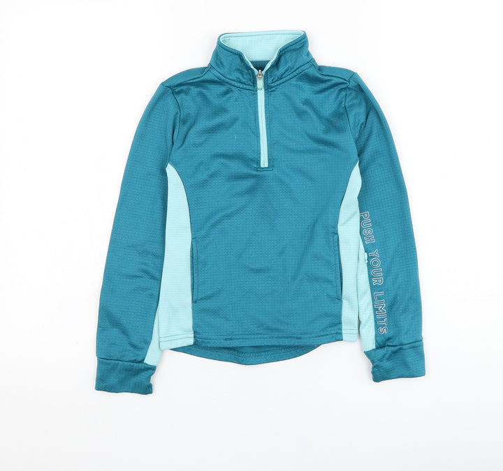 Dunnes Stores Girls Blue  Polyester Pullover Sweatshirt Size 8-9 Years  Pullover
