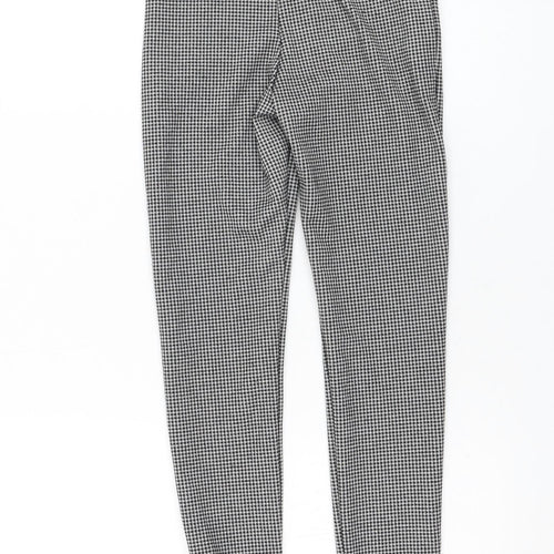 Primark Girls Black Houndstooth Polyester Carrot Trousers Size 8-9 Years  Regular Pullover - Leggings