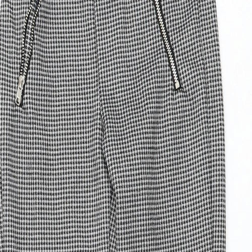 Primark Girls Black Houndstooth Polyester Carrot Trousers Size 8-9 Years  Regular Pullover - Leggings