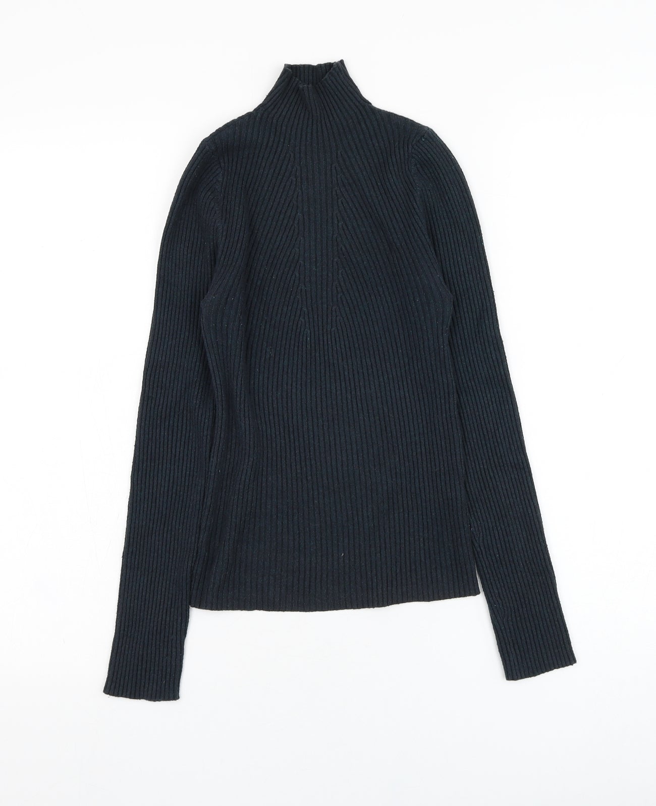 New Look Womens Green Mock Neck  Viscose Pullover Jumper Size 8