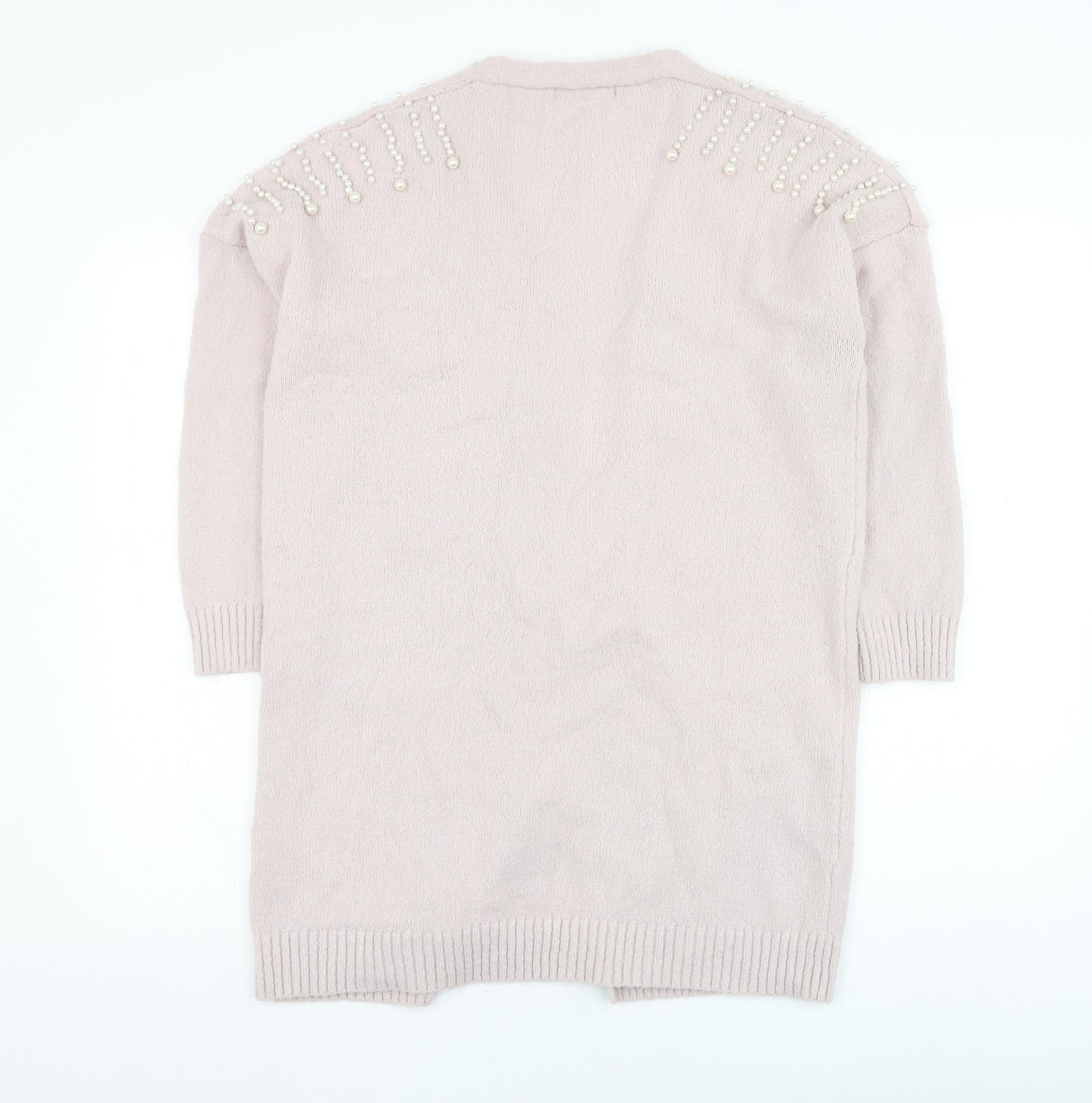 Cameo Rose Womens Pink Square Neck  Viscose Cardigan Jumper Size M
