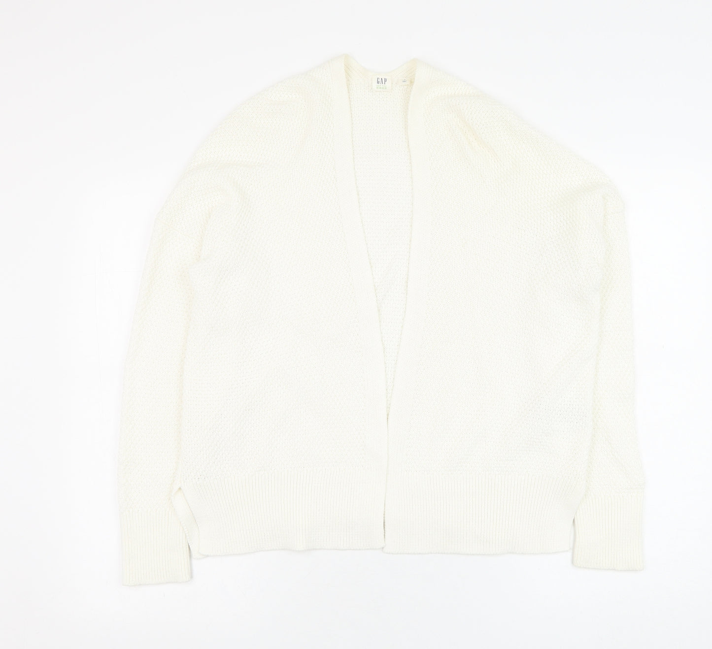 Gap Womens White Square Neck  Cotton Cardigan Jumper Size S