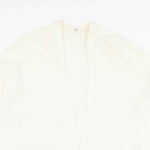 Gap Womens White Square Neck  Cotton Cardigan Jumper Size S