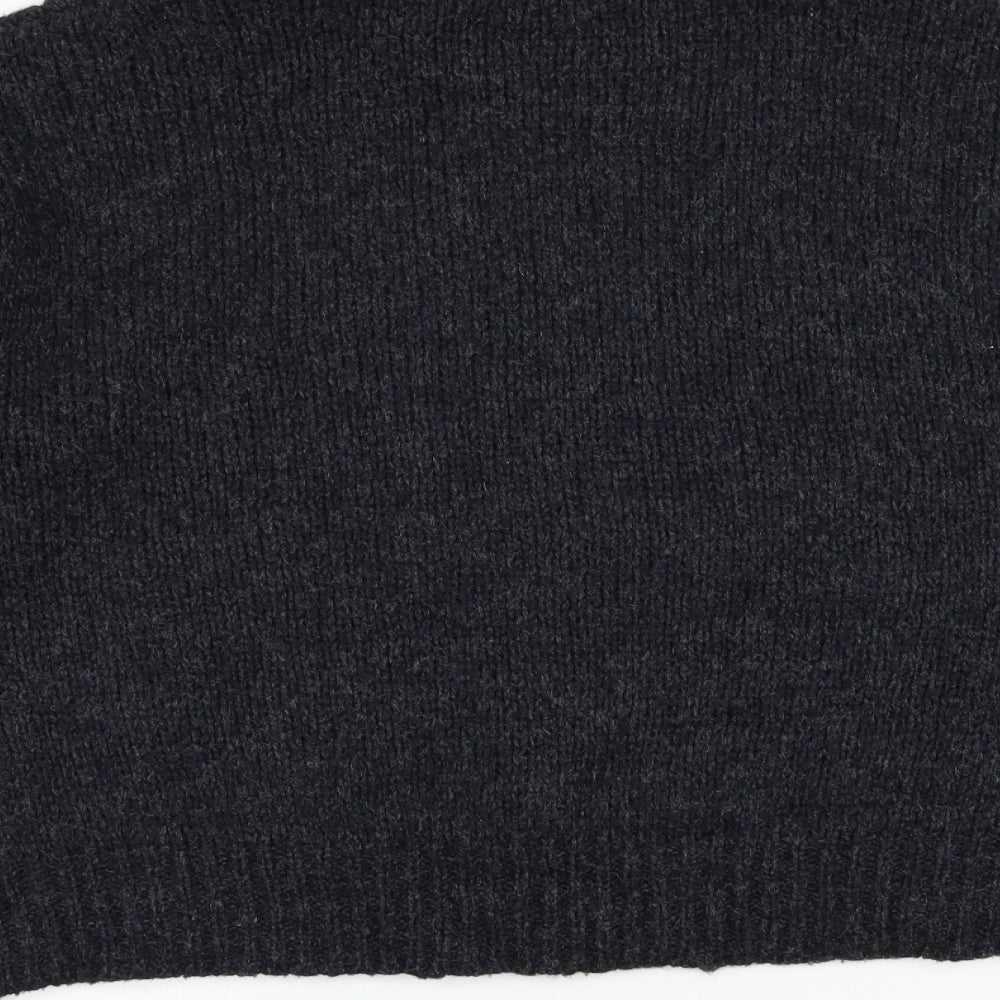 New Look Womens Black Mock Neck  Polyester Pullover Jumper Size 16