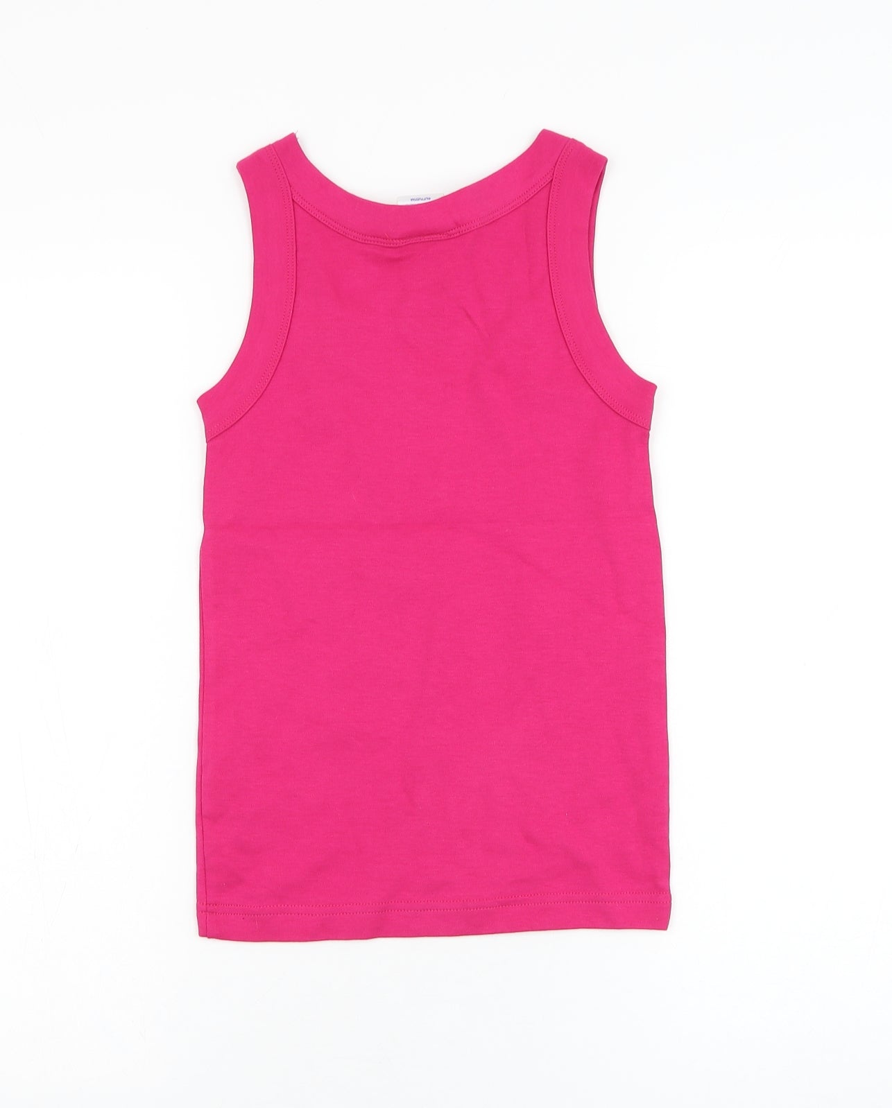 Mamma Mia! Womens Pink  Cotton Basic Tank Size S Round Neck - Mamma Mia!