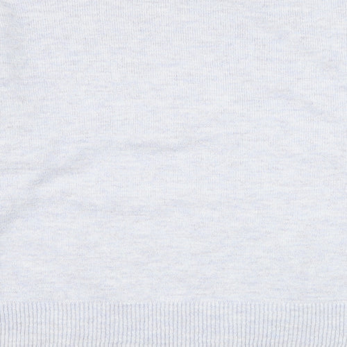 F&F Womens Blue Mock Neck  Polyester Pullover Jumper Size 14