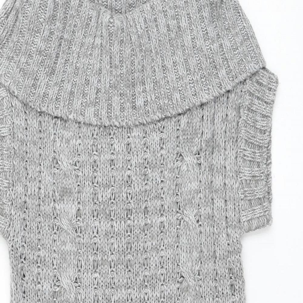 Urban Girls Grey Roll Neck  Acrylic Pullover Jumper Size 14 Years  Pullover