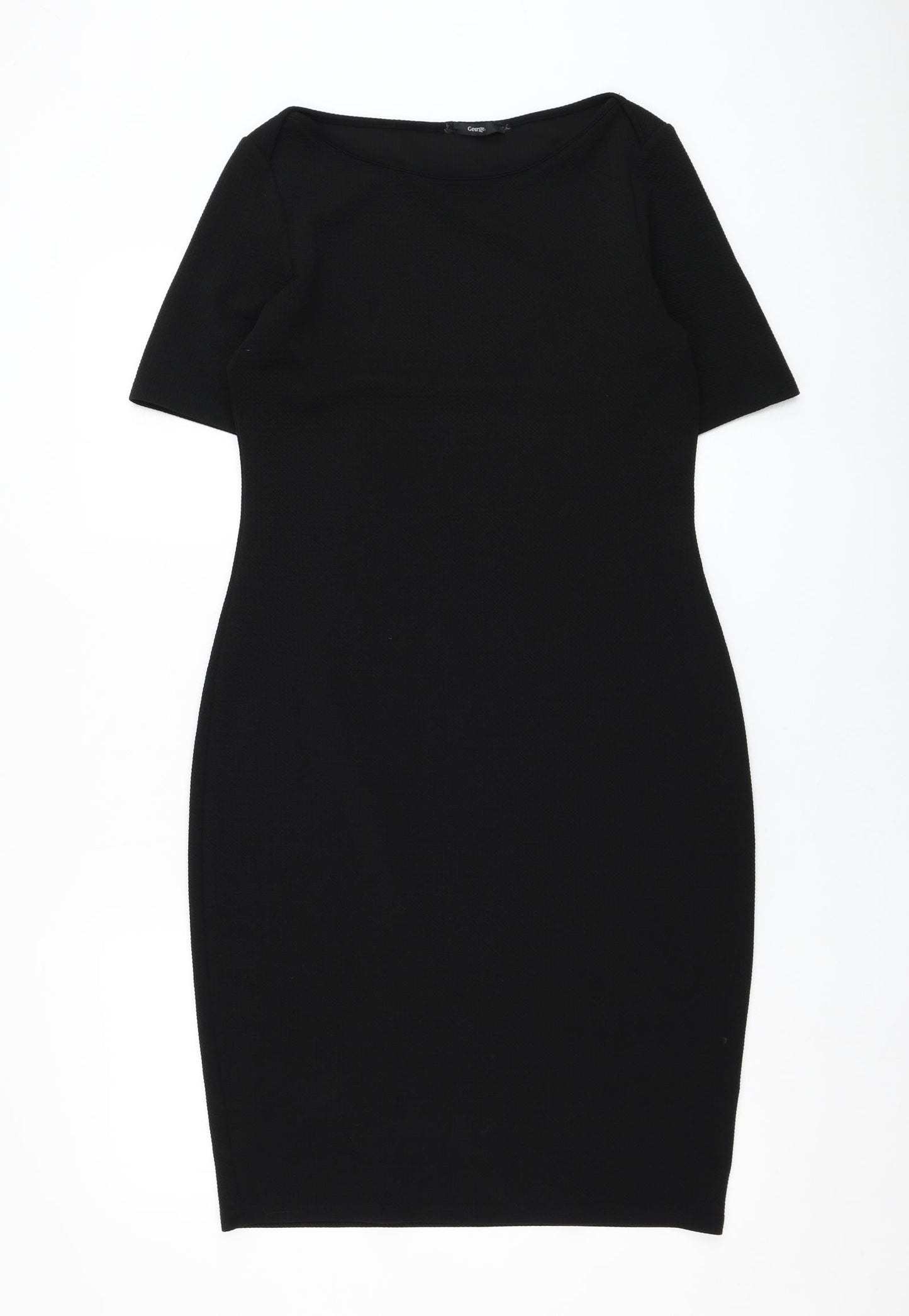 George Womens Black  Viscose Bodycon  Size 14  Round Neck Pullover