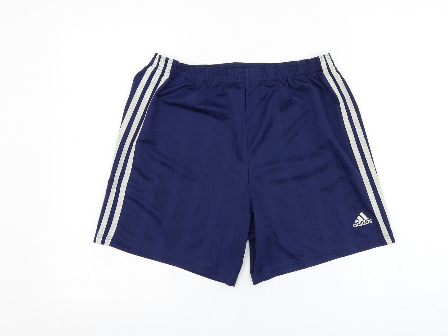adidas Mens Blue  Polyester Sweat Shorts Size 32 in L6 in Regular