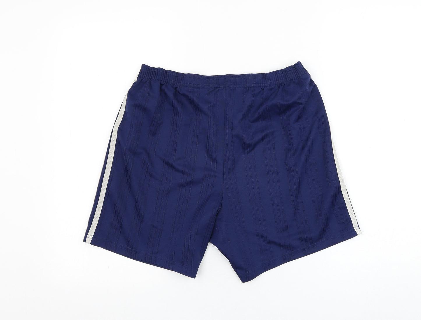 adidas Mens Blue  Polyester Sweat Shorts Size 32 in L6 in Regular