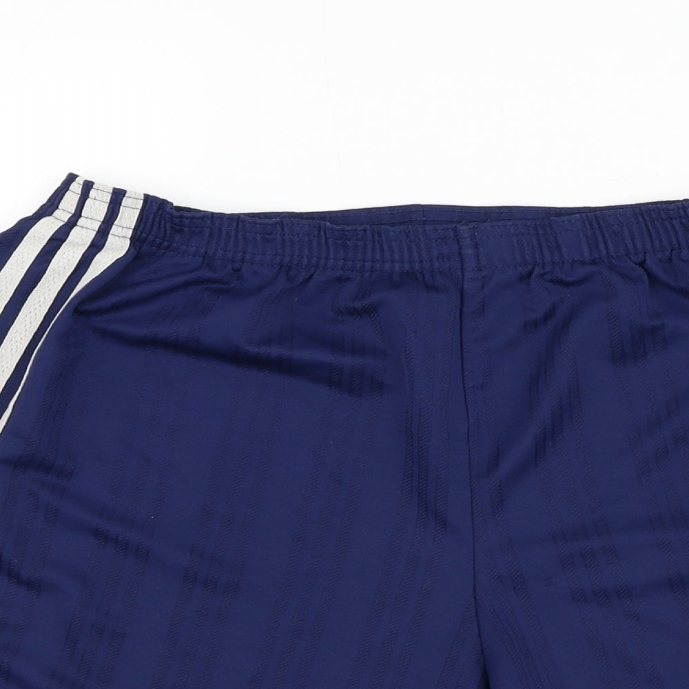 adidas Mens Blue  Polyester Sweat Shorts Size 32 in L6 in Regular