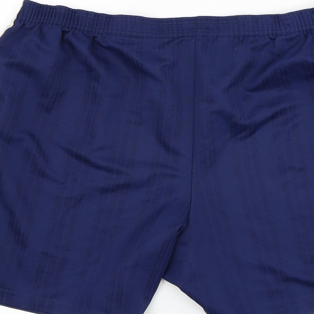 adidas Mens Blue  Polyester Sweat Shorts Size 32 in L6 in Regular