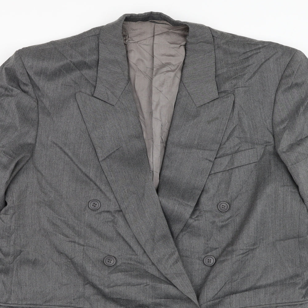 Kugo James Mens Grey  Wool Jacket Suit Jacket Size 44