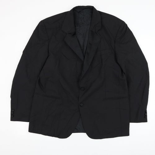 Nicholas Rowe Mens Black  Wool Jacket Suit Jacket Size 42