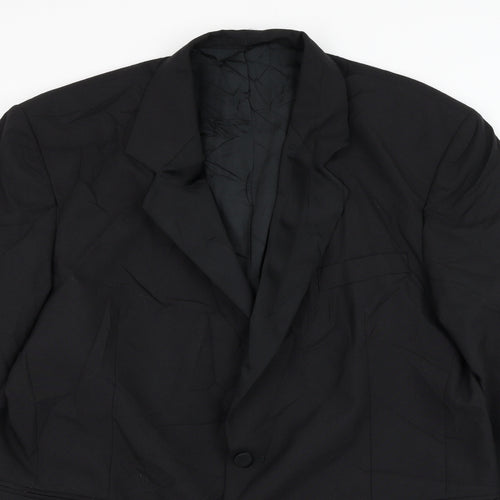 Nicholas Rowe Mens Black  Wool Jacket Suit Jacket Size 42