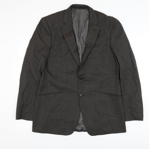 Linea Mens Brown  Wool Jacket Suit Jacket Size 40