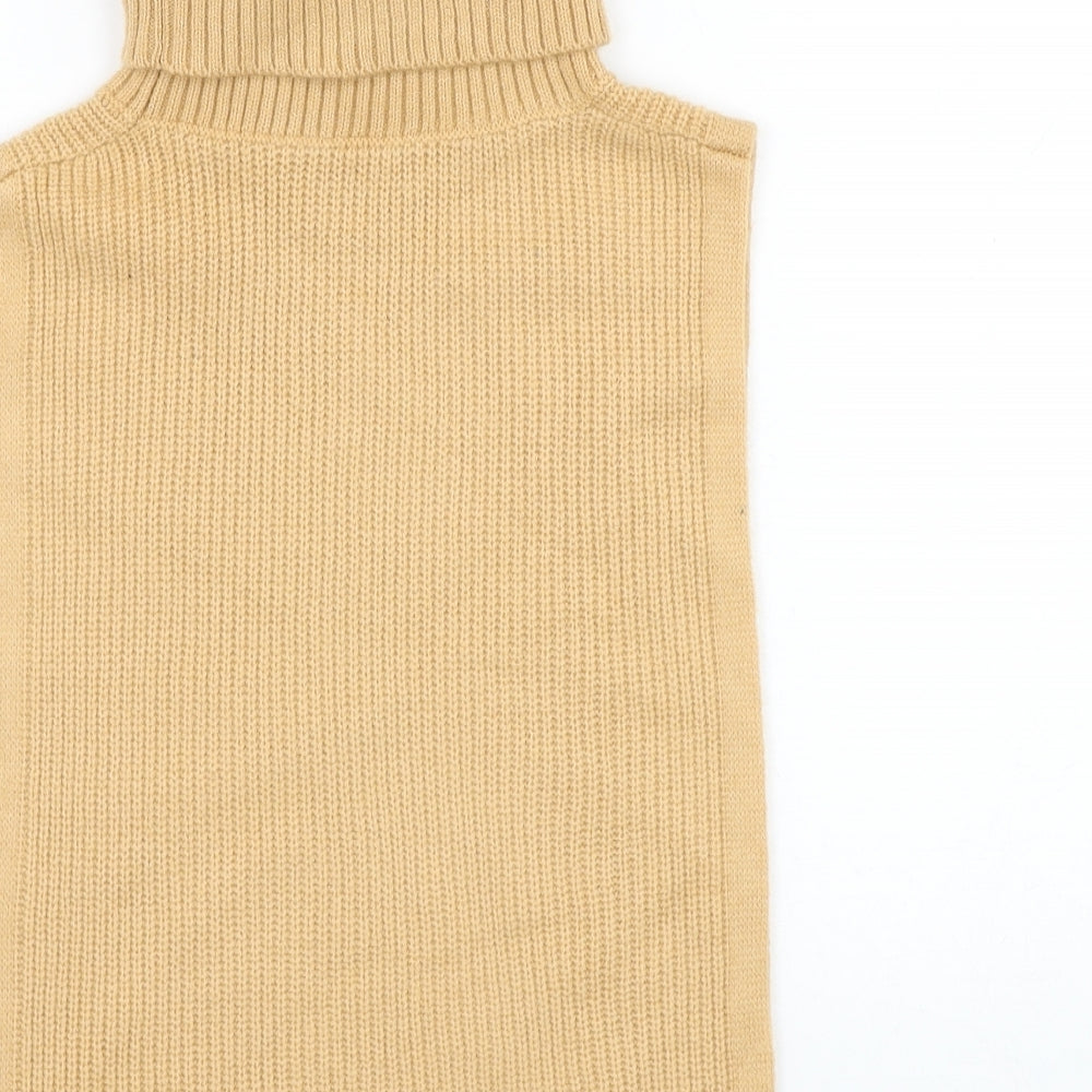 Primark Womens Brown Roll Neck  Acrylic Shrug Jumper One Size