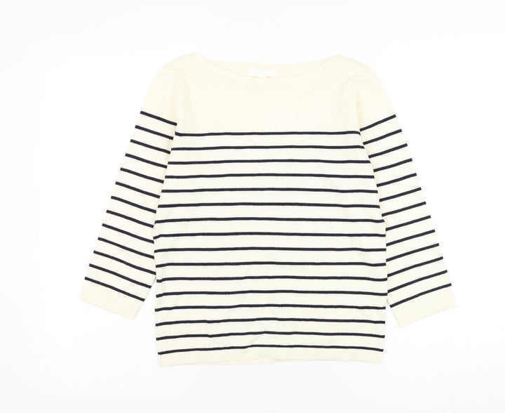 H&M Womens  Round Neck Striped Viscose Pullover Jumper Size XS