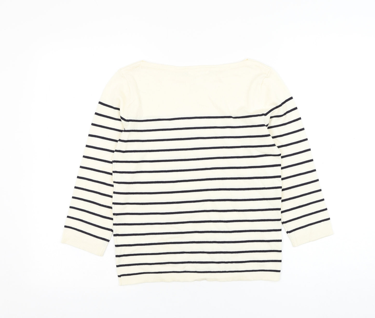H&M Womens  Round Neck Striped Viscose Pullover Jumper Size XS