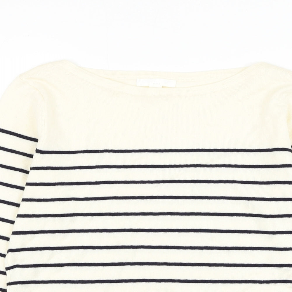 H&M Womens  Round Neck Striped Viscose Pullover Jumper Size XS