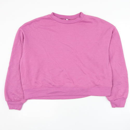 H&M Womens Purple  Cotton Cape Sweatshirt Size M  Pullover