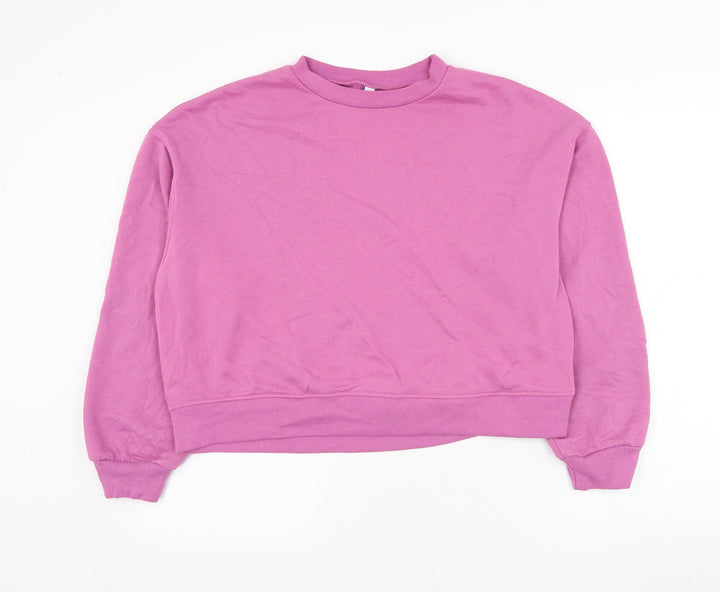 H&M Womens Purple Cotton Cape Sweatshirt Size M Pullover