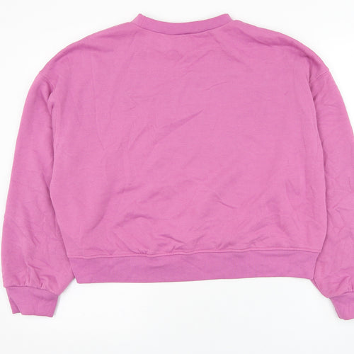H&M Womens Purple  Cotton Cape Sweatshirt Size M  Pullover