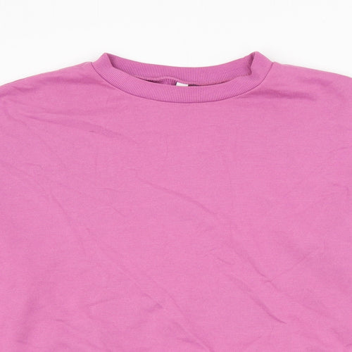 H&M Womens Purple  Cotton Cape Sweatshirt Size M  Pullover