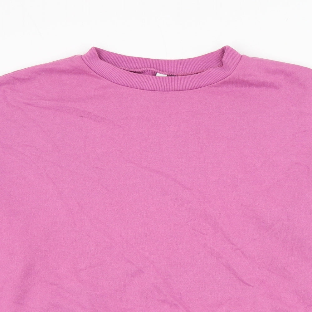 H&M Womens Purple  Cotton Cape Sweatshirt Size M  Pullover