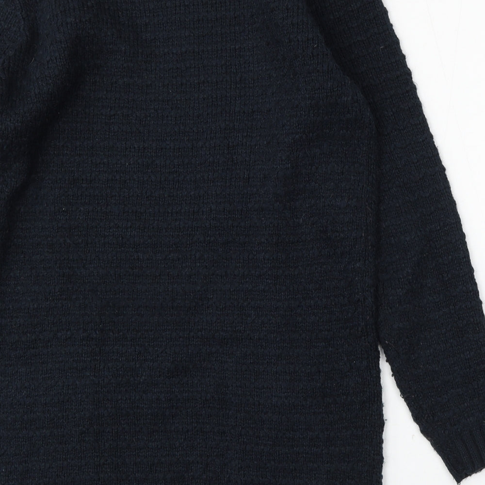 Primark Womens Blue Round Neck  Acrylic Pullover Jumper Size M