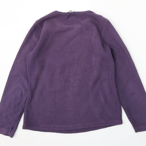 Casual Club Womens Purple  Polyester Pullover Sweatshirt Size 12