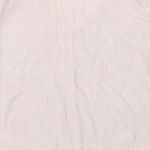 Marks and Spencer Womens Pink V-Neck  Viscose Pullover Jumper Size 16