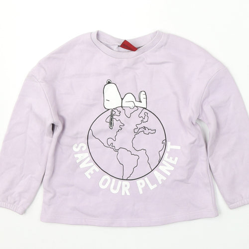 TU Boys Purple  Cotton Pullover Sweatshirt Size 3 Years