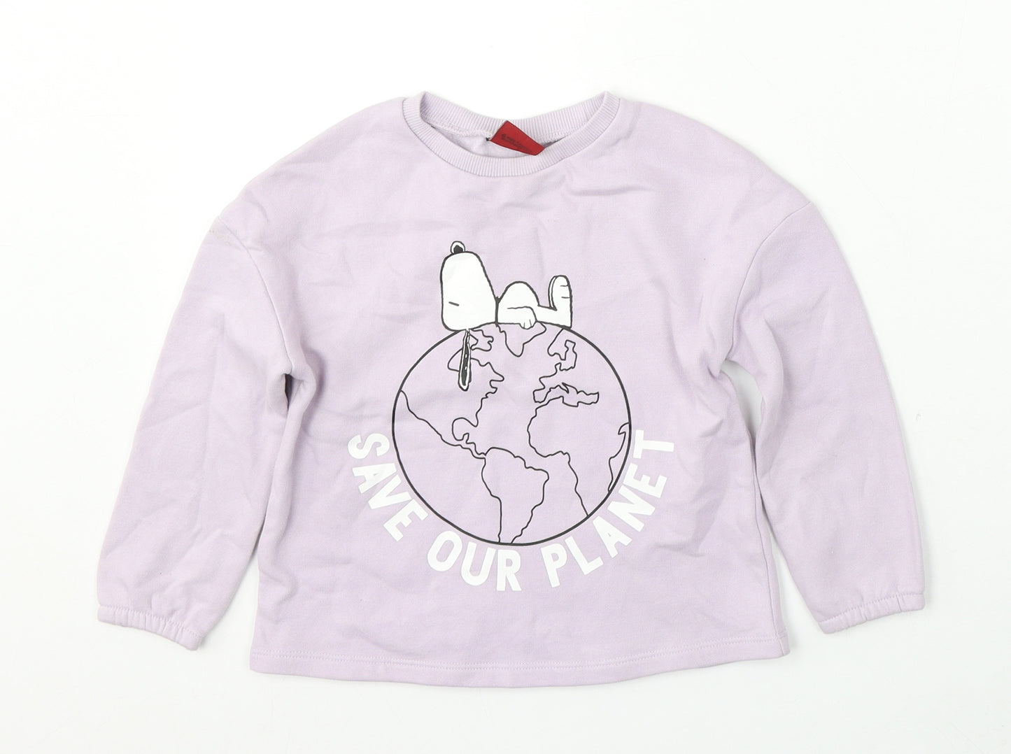TU Boys Purple  Cotton Pullover Sweatshirt Size 3 Years