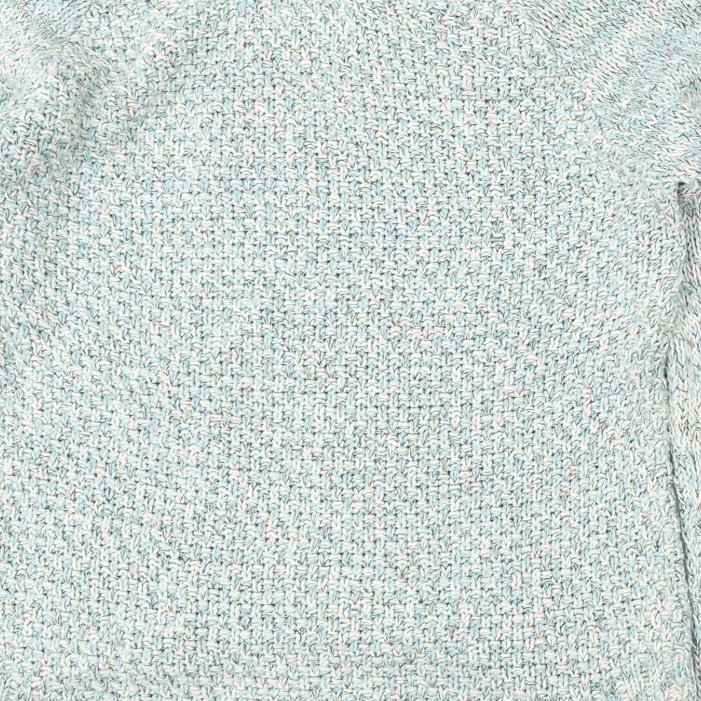 Marks and Spencer Womens Green Round Neck  Cotton Pullover Jumper Size 18