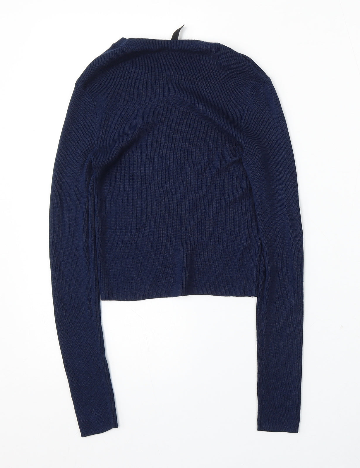 Divided Womens Blue Round Neck  Polyester Pullover Jumper Size XS