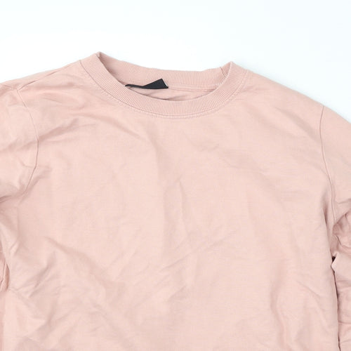 Nocozo Womens Pink Floral Cotton Pullover Sweatshirt Size M