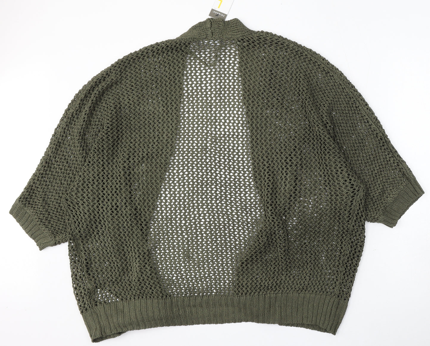 Primark Womens Green V-Neck  Acrylic Cardigan Jumper Size 14