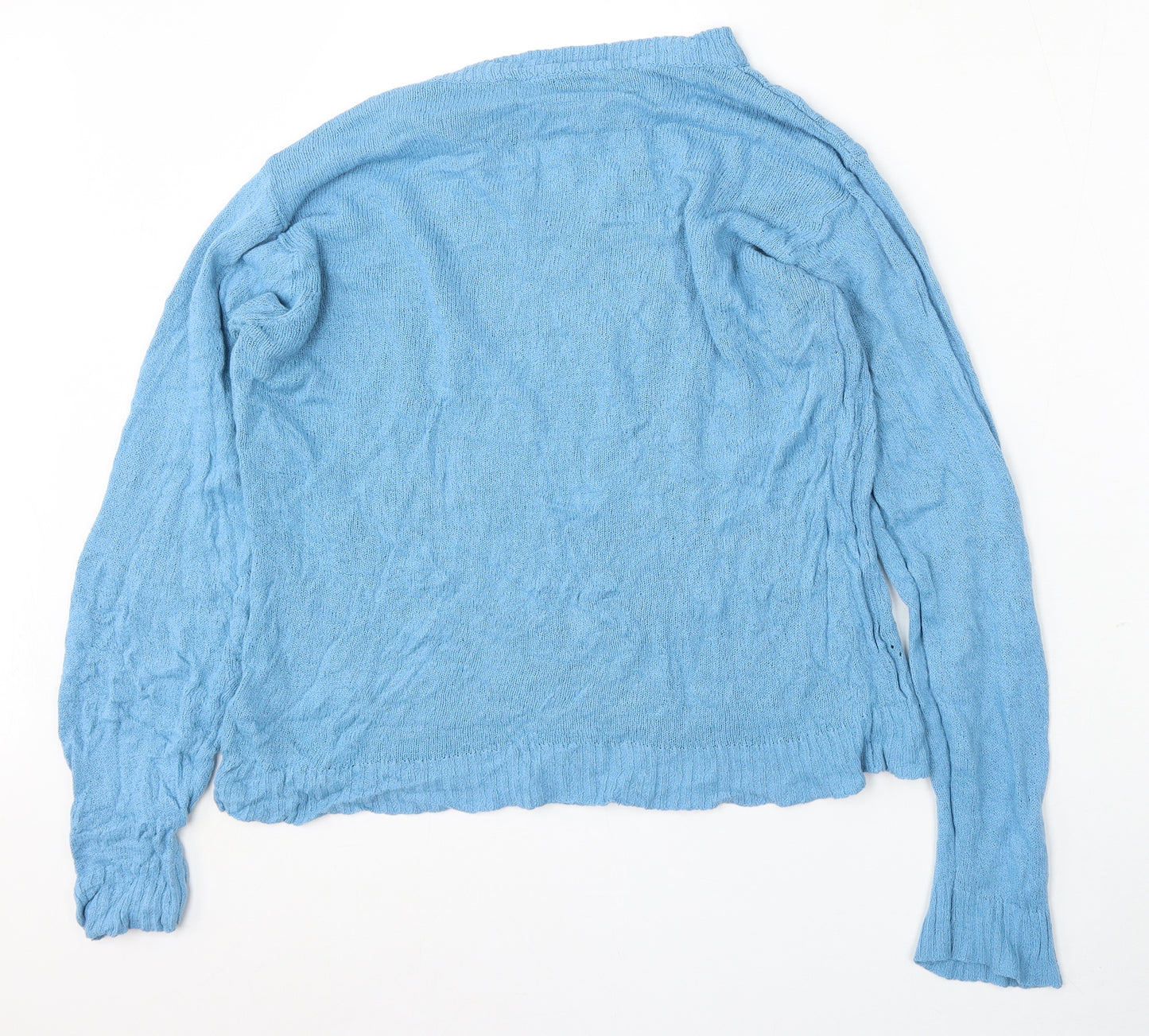 Akal Collection Womens Blue Round Neck  Acrylic Pullover Jumper Size M