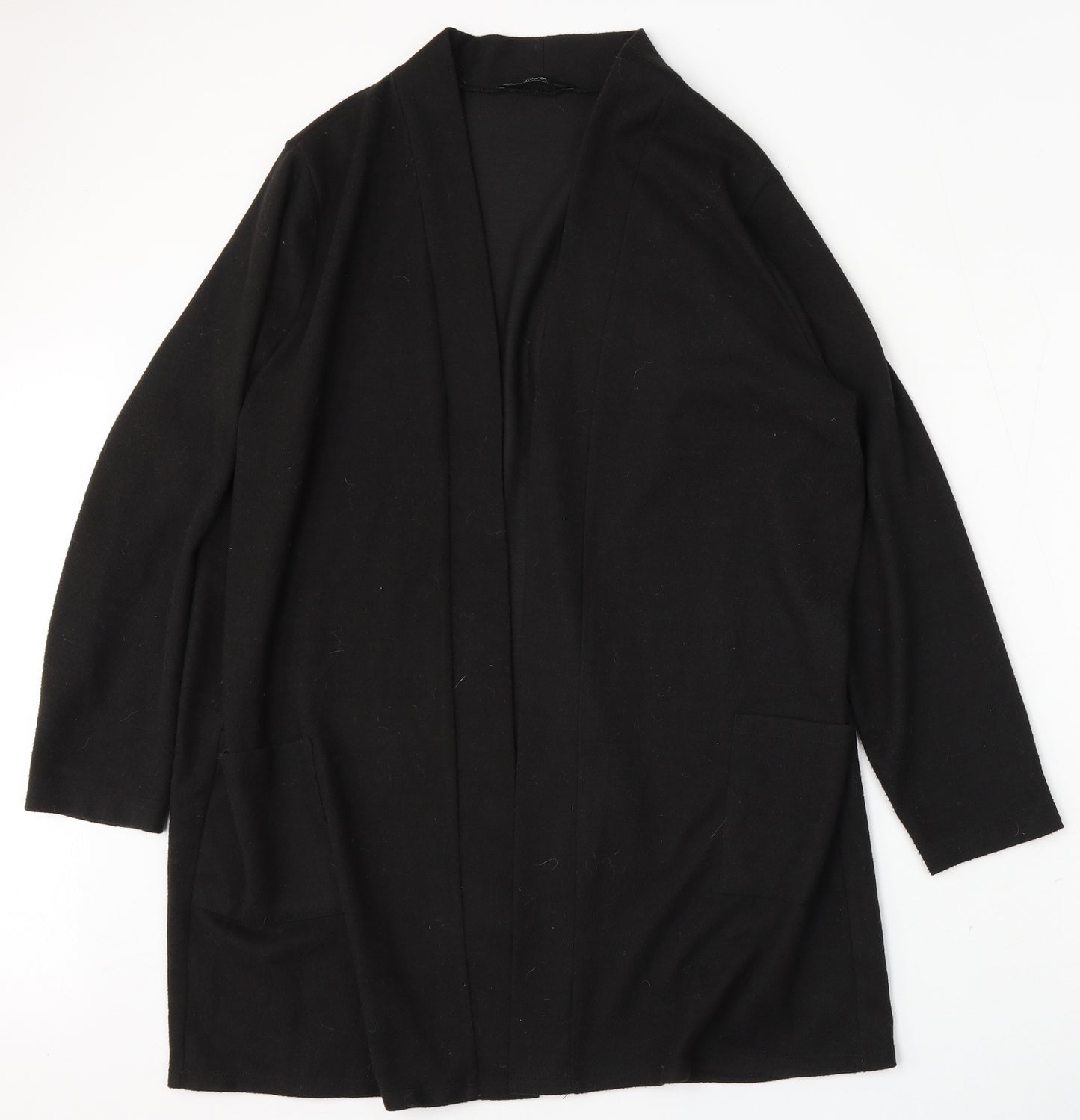George Womens Black V-Neck  Polyester Cardigan Jumper Size 20