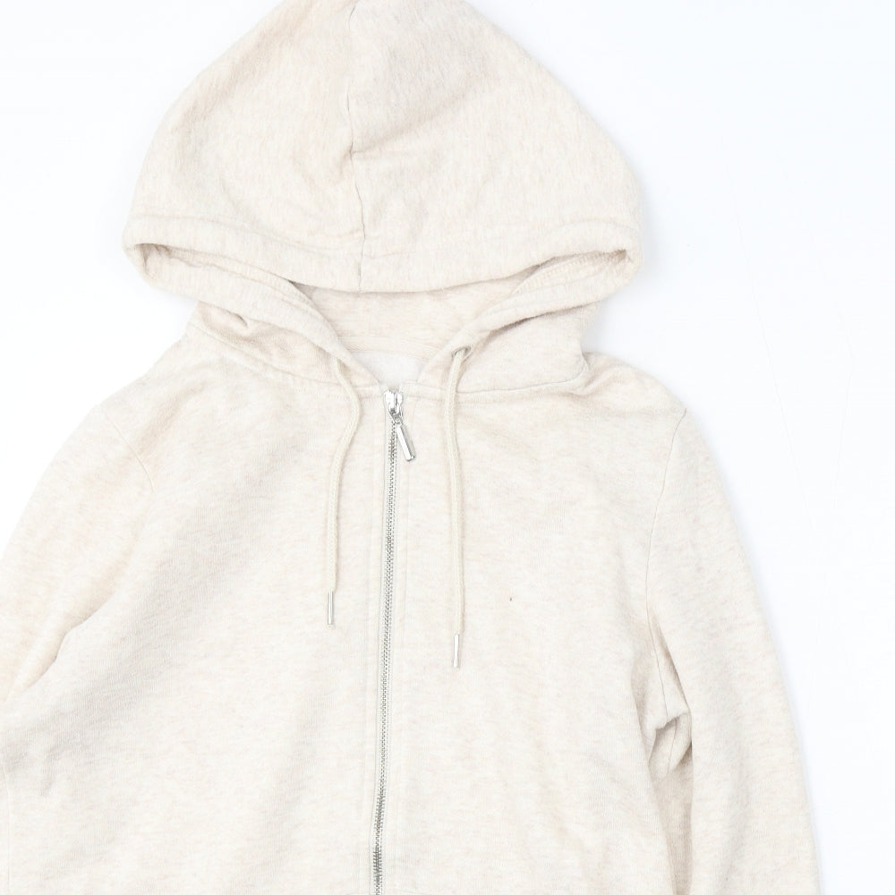 Atmosphere Womens Beige  Polyester Full Zip Hoodie Size 14  Zip