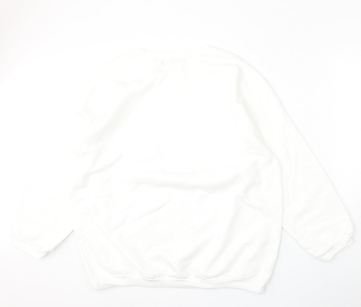 Of life and lemons Womens White  Cotton Pullover Sweatshirt Size L