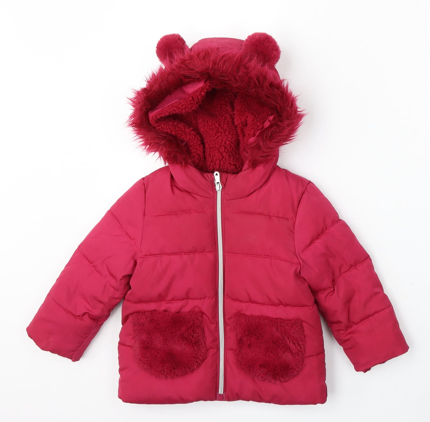 TU Girls Pink   Jacket  Size 12-18 Months   Zip