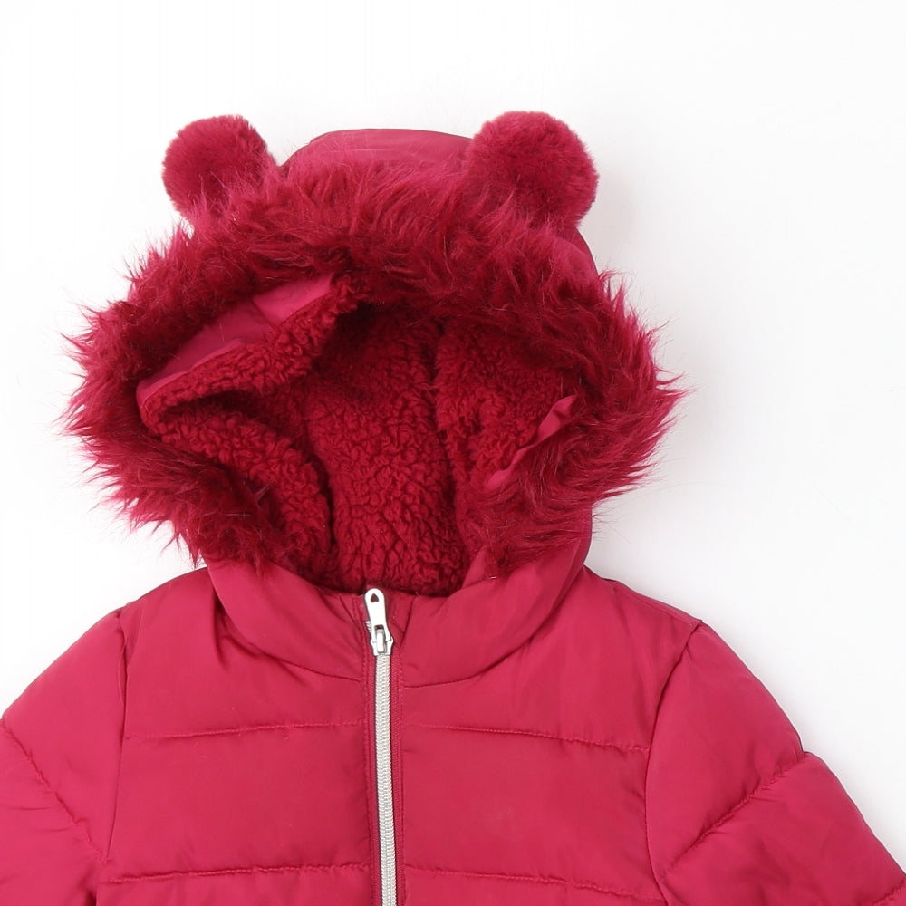 TU Girls Pink   Jacket  Size 12-18 Months   Zip