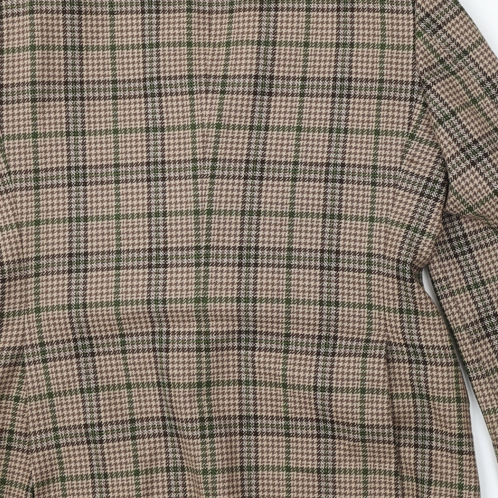 Pingvin Mens Multicoloured Houndstooth Wool Jacket Suit Size 40