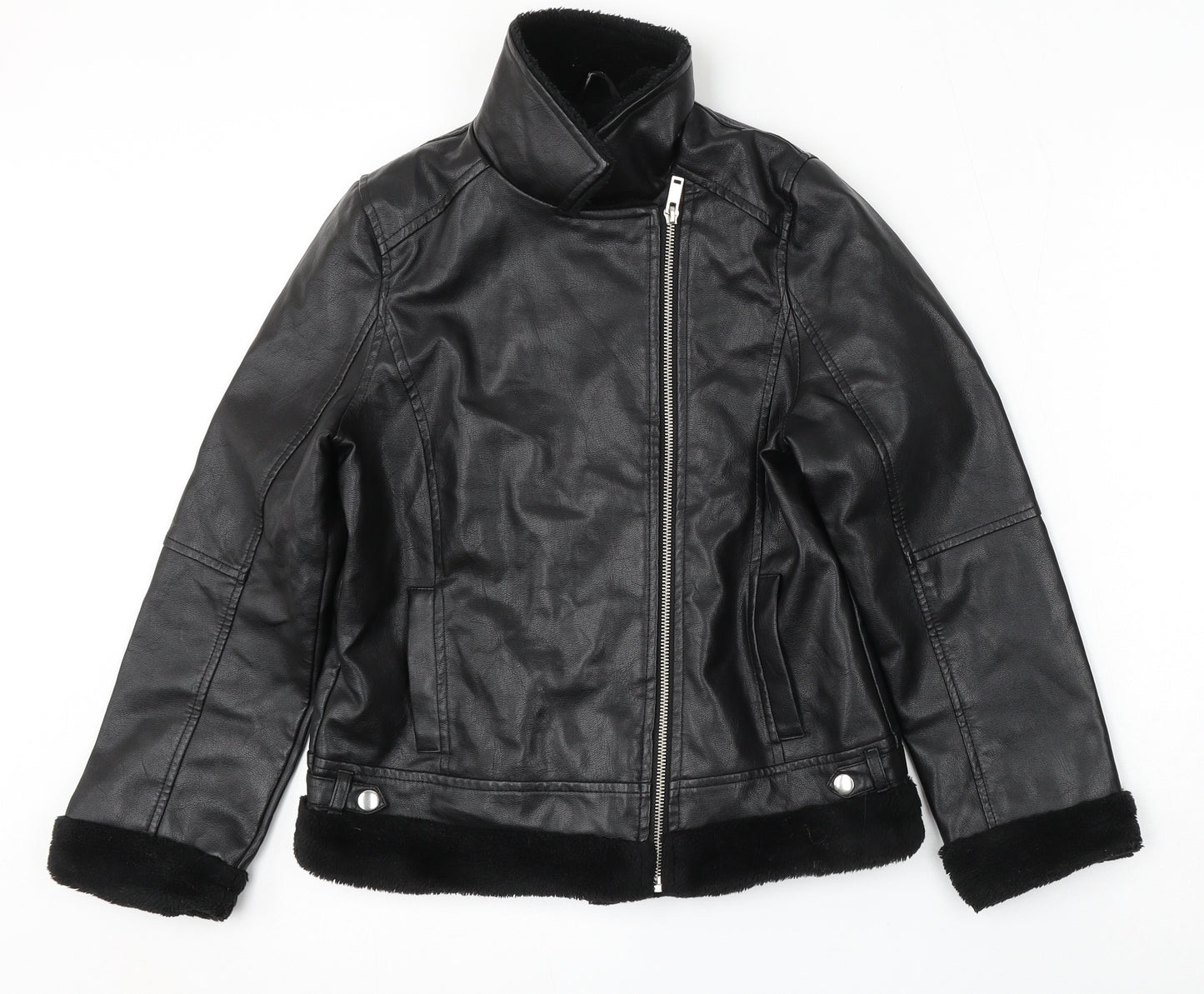 George Girls Black   Jacket  Size 11-12 Years  Zip