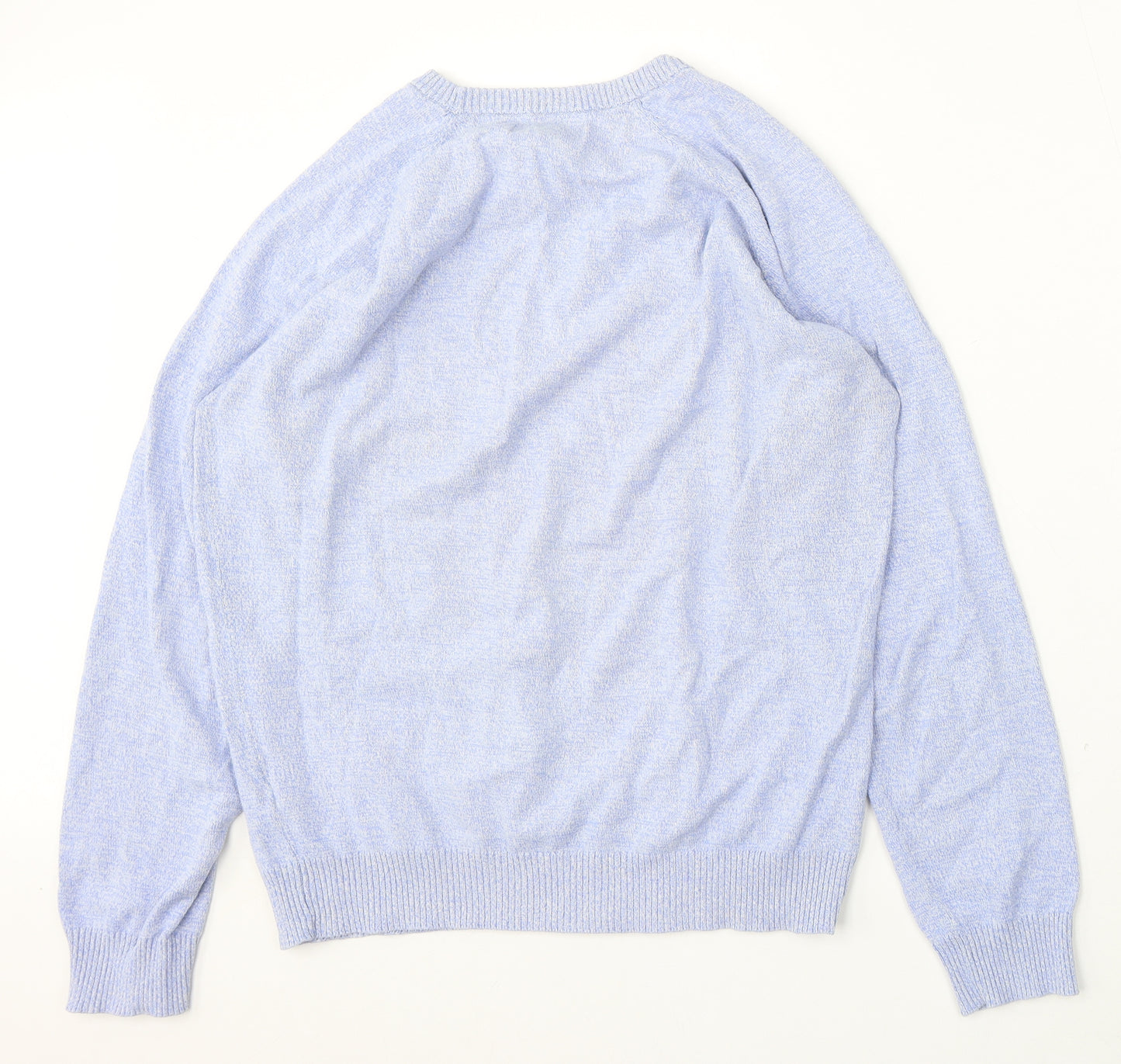 Primark Womens Blue Round Neck  Cotton Pullover Jumper Size L