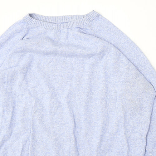 Primark Womens Blue Round Neck  Cotton Pullover Jumper Size L