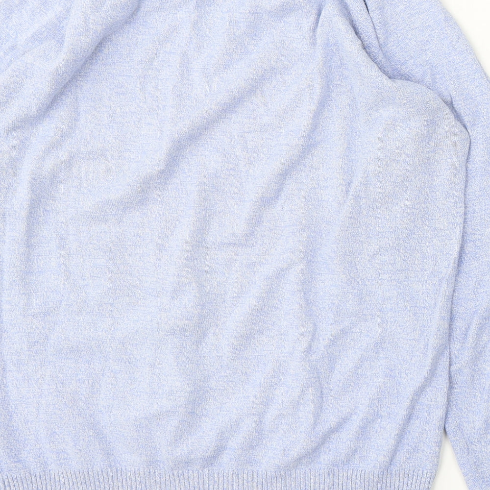 Primark Womens Blue Round Neck  Cotton Pullover Jumper Size L