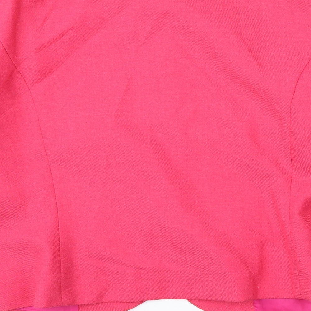 Plus Womens Pink  Polyester Jacket Blazer Size 16